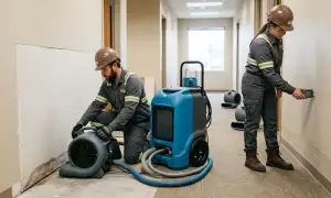 Structural drying equipment in Norman, OK home for hidden water damage moisture removal